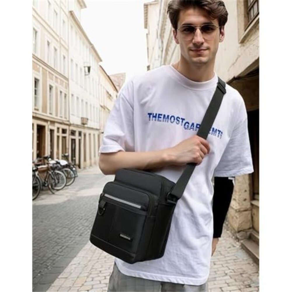 Waterproof Messenger Bag for Men Casual Shoulder Crossbody Bag for Work - Picture 2 of 6